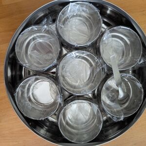 Brand New Stainless Steel Spice Container - Masala Dabba Set 7 Compartment